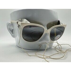 Vintage Cebe Sport Sunglasses | White with Leather Sideshields and Leash  France